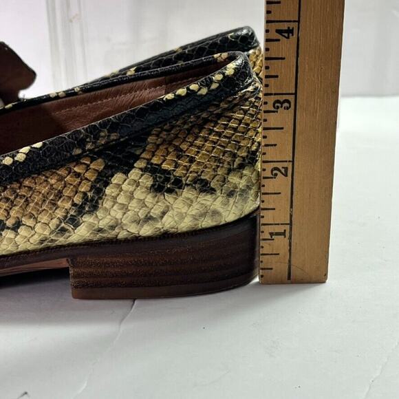 Madewell Shoes Womens 9 Brown Frances Loafer in Snake Print Embossed Leather - Picture 11 of 12
